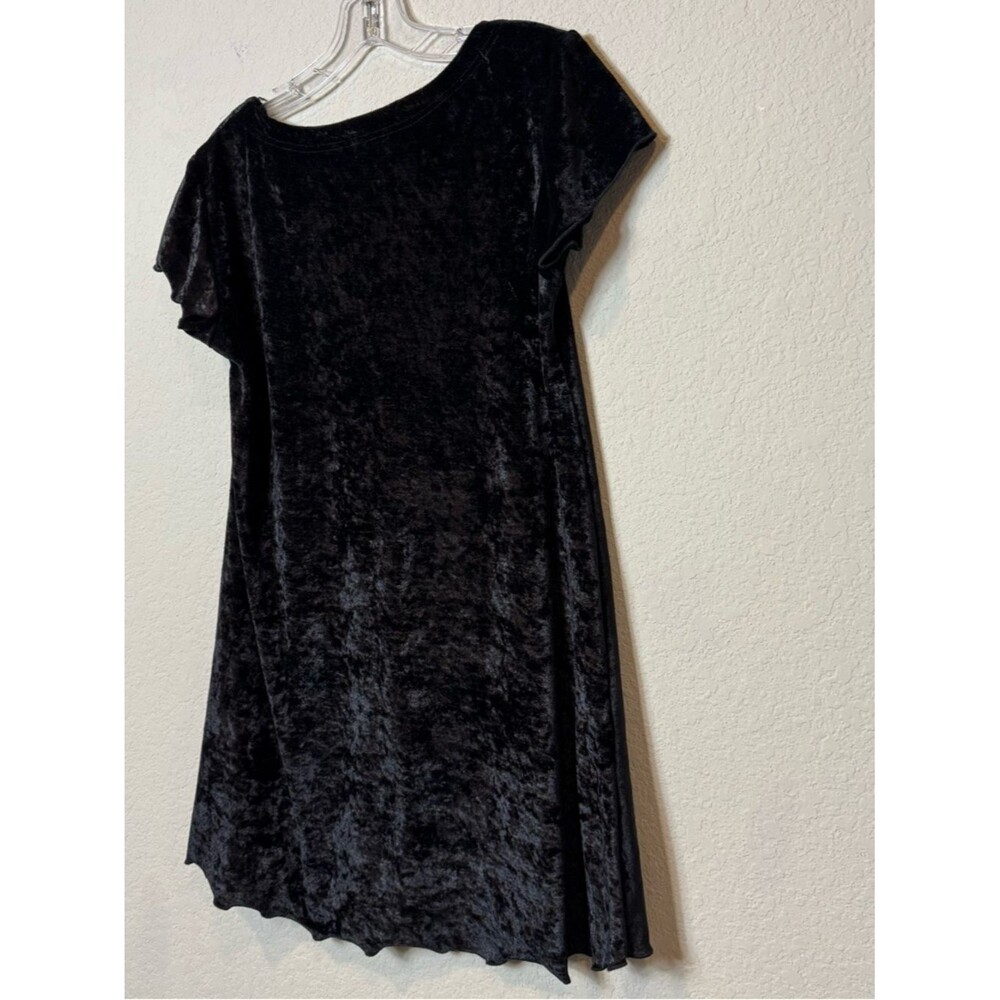Vintage Gold Label Victoria's Secret Black Velvet Short Sleeve Mini Dress size S - Picture 8 of 8